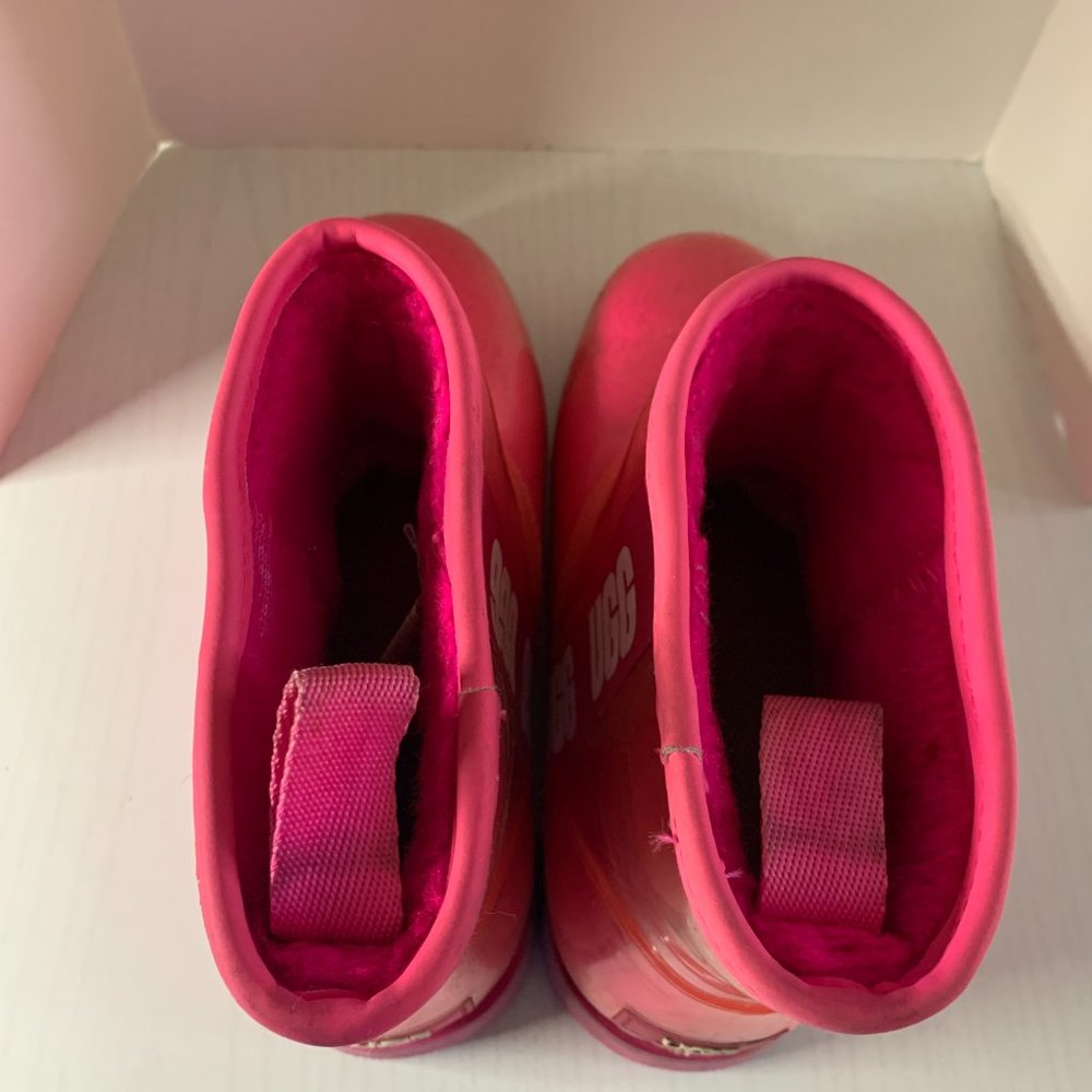Hot Pink Waterproof Classic Clear Mini UGG Boots - Picture 3 of 6